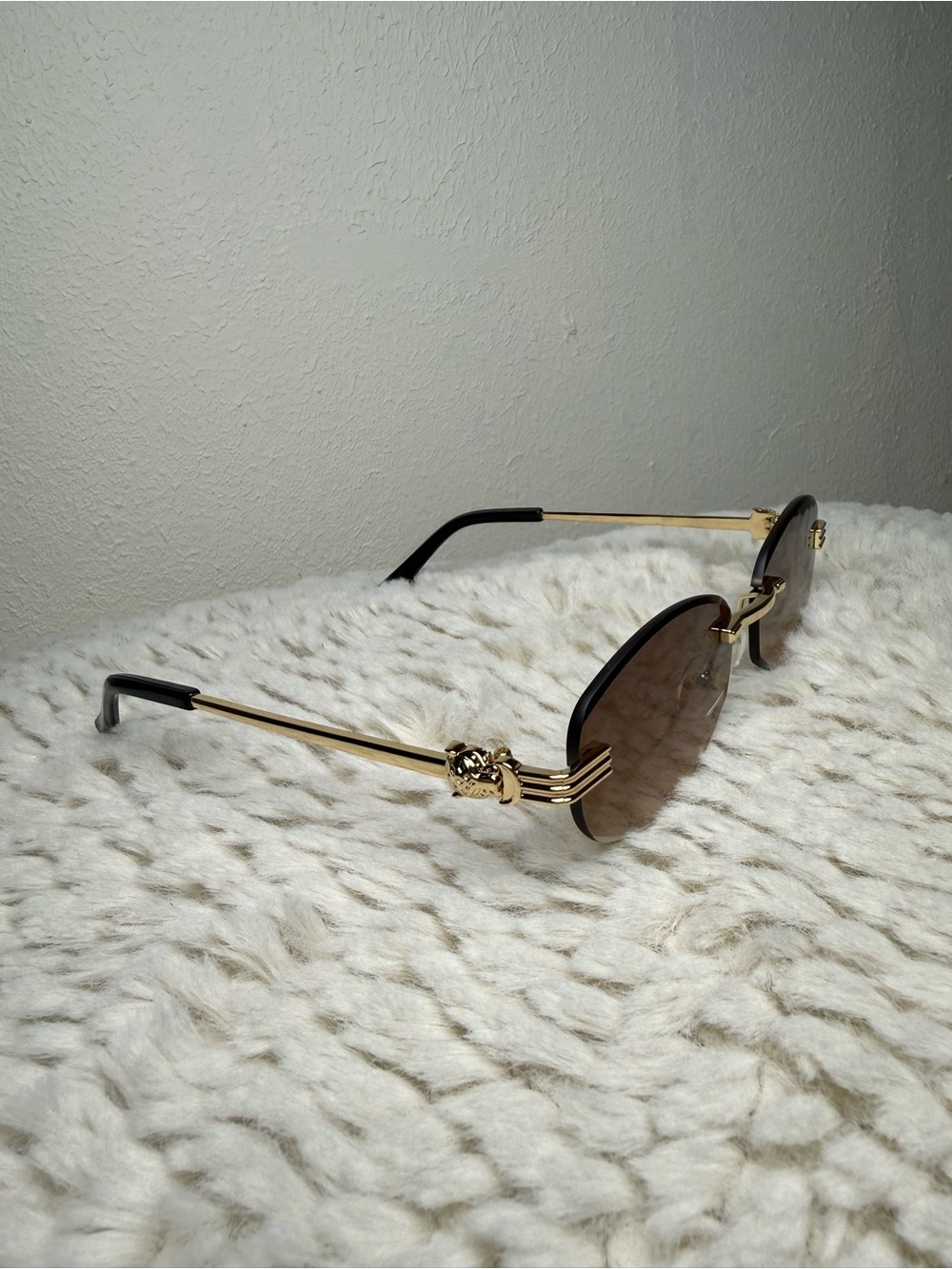Gold Frame Brown Lens Women's Sunglasses